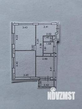 2-к квартира, вторичка, 53м2, 14/17 этаж