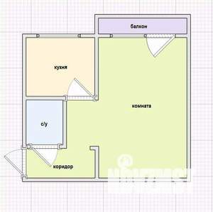 1-к квартира, вторичка, 32м2, 2/5 этаж