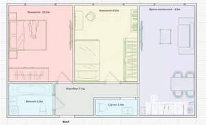 3-к квартира, вторичка, 56м2, 5/25 этаж