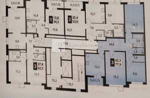 3-к квартира, вторичка, 78м2, 12/24 этаж