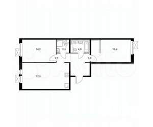 2-к квартира, вторичка, 70м2, 14/15 этаж