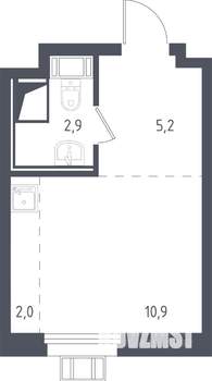 Студия квартира, вторичка, 21м2, 13/17 этаж
