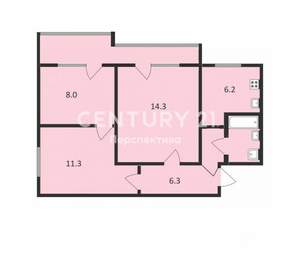 3-к квартира, вторичка, 54м2, 7/9 этаж