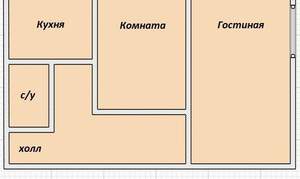 2-к квартира, вторичка, 41м2, 1/5 этаж