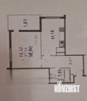 1-к квартира, вторичка, 39м2, 5/25 этаж