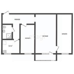 3-к квартира, вторичка, 54м2, 5/5 этаж
