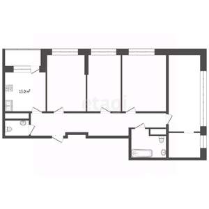 4-к квартира, вторичка, 87м2, 22/25 этаж