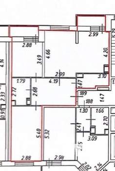 3-к квартира, вторичка, 72м2, 8/17 этаж