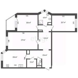 3-к квартира, вторичка, 140м2, 14/25 этаж