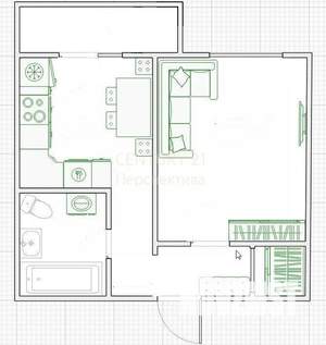 1-к квартира, вторичка, 40м2, 5/22 этаж