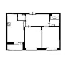 2-к квартира, вторичка, 58м2, 2/25 этаж