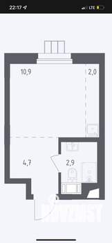 Студия квартира, вторичка, 21м2, 9/17 этаж