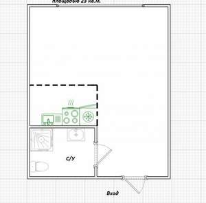 Студия квартира, вторичка, 23м2, 5/25 этаж