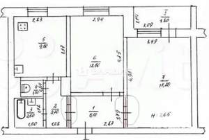 2-к квартира, вторичка, 49м2, 4/9 этаж