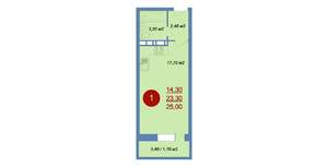 Студия квартира, строящийся дом, 25м2, 5/17 этаж