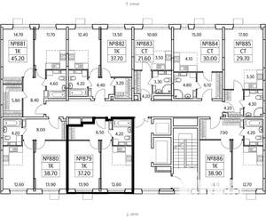 1-к квартира, вторичка, 37м2, 12/25 этаж