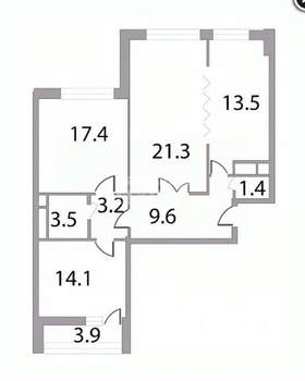 3-к квартира, вторичка, 94м2, 19/25 этаж