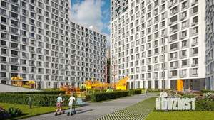 1-к квартира, строящийся дом, 37м2, 18/25 этаж