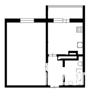 1-к квартира, вторичка, 41м2, 3/25 этаж