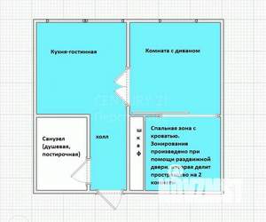 2-к квартира, сданный дом, 40м2, 2/8 этаж