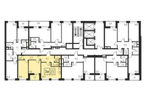 3-к квартира, вторичка, 64м2, 3/25 этаж