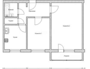 2-к квартира, вторичка, 44м2, 4/5 этаж
