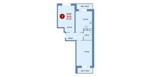 2-к квартира, вторичка, 63м2, 11/17 этаж