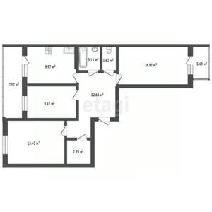 3-к квартира, вторичка, 70м2, 4/6 этаж