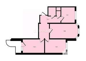 3-к квартира, вторичка, 74м2, 16/23 этаж