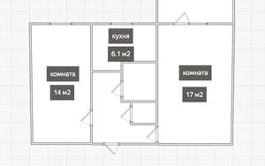 2-к квартира, вторичка, 45м2, 3/5 этаж