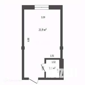 Студия квартира, сданный дом, 24м2, 1/3 этаж