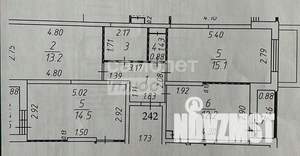 2-к квартира, вторичка, 52м2, 2/17 этаж