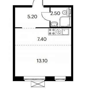 1-к квартира, вторичка, 28м2, 4/14 этаж