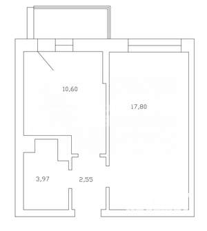 1-к квартира, вторичка, 35м2, 15/17 этаж