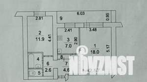 2-к квартира, вторичка, 52м2, 2/9 этаж