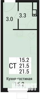 Студия квартира, вторичка, 22м2, 5/5 этаж