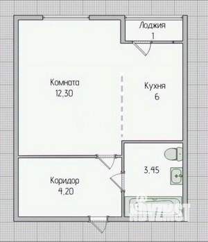 Студия квартира, вторичка, 27м2, 3/3 этаж