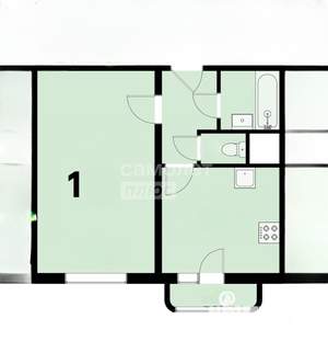 1-к квартира, вторичка, 42м2, 9/17 этаж