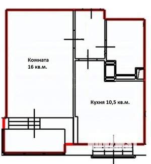 1-к квартира, вторичка, 33м2, 17/17 этаж