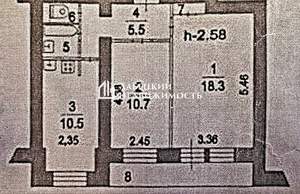 2-к квартира, вторичка, 49м2, 7/9 этаж