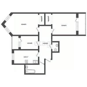 3-к квартира, вторичка, 112м2, 11/17 этаж