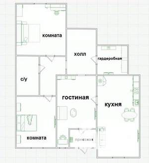2-к квартира, вторичка, 87м2, 1/22 этаж