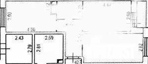 2-к квартира, вторичка, 52м2, 1/19 этаж