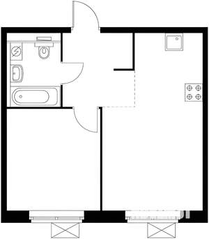 1-к квартира, вторичка, 39м2, 10/25 этаж