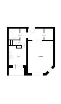 1-к квартира, вторичка, 43м2, 2/17 этаж