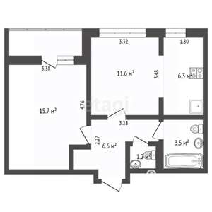 2-к квартира, вторичка, 47м2, 10/24 этаж