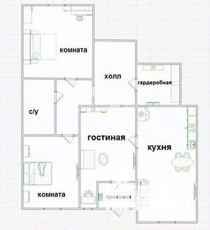 2-к квартира, вторичка, 80м2, 1/19 этаж