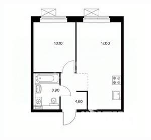 1-к квартира, вторичка, 36м2, 19/25 этаж