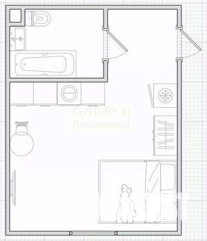 Студия квартира, вторичка, 17м2, 2/2 этаж