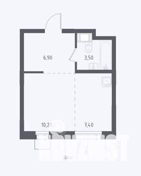 Студия квартира, вторичка, 28м2, 15/17 этаж